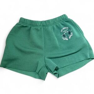 Los Angeles Sweat Shorts Mini Green Casual Lounge Y2K Tennis Cub